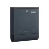 Outlet Brevinkast med tidningsfack, 35x12x42,5 cm, antracit Postlådor & Brevlådor