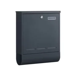 Outlet Brevinkast med tidningsfack, 35x12x42,5 cm, antracit Postlådor & Brevlådor