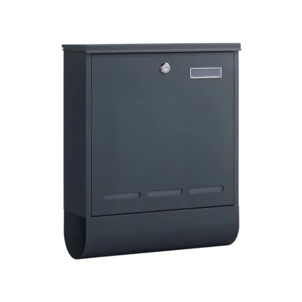 Outlet Brevinkast med tidningsfack, 35x12x42,5 cm, antracit Postlådor & Brevlådor
