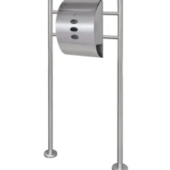 vidaXL Brevlåda på stativ i rostfritt stål