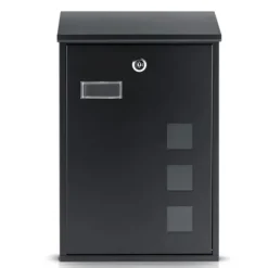 Brevlåda 39x25,5x12 cm svart HM-864 Postlådor & Brevlådor