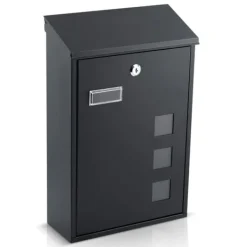 Hot Brevlåda 39x25,5x12 cm svart HM-864 Postlådor & Brevlådor