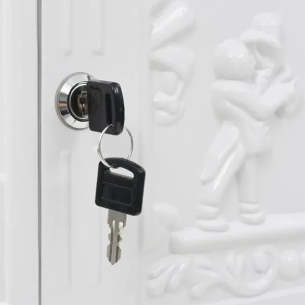 Brevlådor - Living Postlåda på stolpe vintage stil rostfri aluminium vit