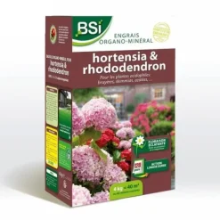New BSI - Gödselmedel - För hortensior, rhododendron - Strålande blomning - Långvarig verkan - 4 kg - 40 m² Gödningsmedel