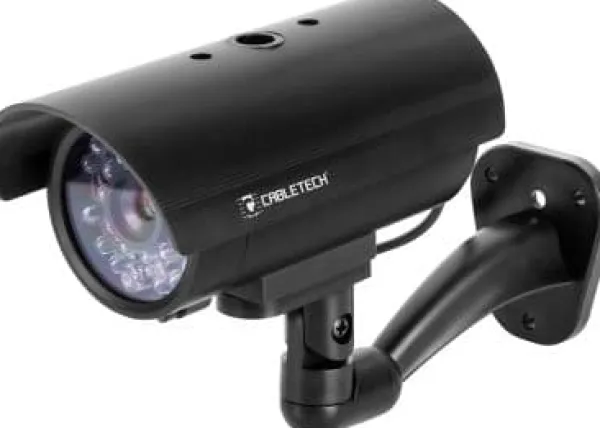 Discount Cabletech IP-kamera dummy hornkamera med LED Cabletech DK-10 Falska Övervakningskameror