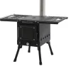 Campingkök, Justerbar Höjd, Bärbar Design,svart