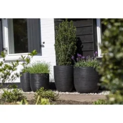 Sale CAPI EUROPE RIB NL Kulblomkruka - 43x41 cm - Svart Krukor & Växtbehållare
