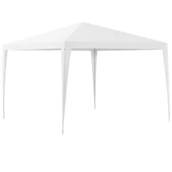 [casa.pro]® Trädgårdspaviljong-Partytält-300x300x255cm-hopfällbar-vit-vattentät