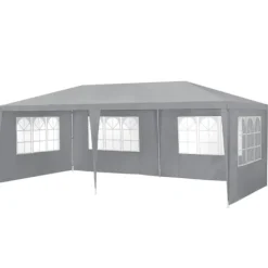 Best [casa.pro]® Trädgårdspaviljong-Partytält-600x300x255cm-hopfällbar-mörkgrå-vattentät Tält & Lusthus