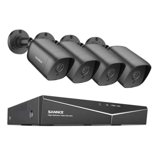 CCTV-system, kanal, kameror, 1080P-upplösning,8CH 4PCS DVR Kit, 2T