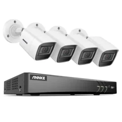 8CH DVR säkerhetssystem, 4K Ultra HD-upplösning, smart rörelsedetektering,8CH DVR 4st Kamera, Ingen Säkerhetsmonitorer & Videokameror