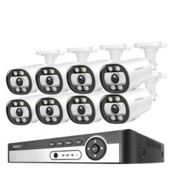 8CH NVR Säkerhetskamerasystem, 4K-upplösning, AI Mänsklig Detektion,8CH NVR 8ST KAMERA 5MP, Ingen