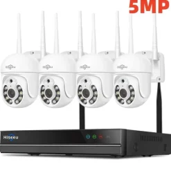 Outlet 16CH NVR säkerhetssystem, 5MP hög upplösning, IP66 vattentålig,EU-plugg, 16CH NVR 5MP 4 Cas, Ingen Säkerhetsmonitorer & Videokameror
