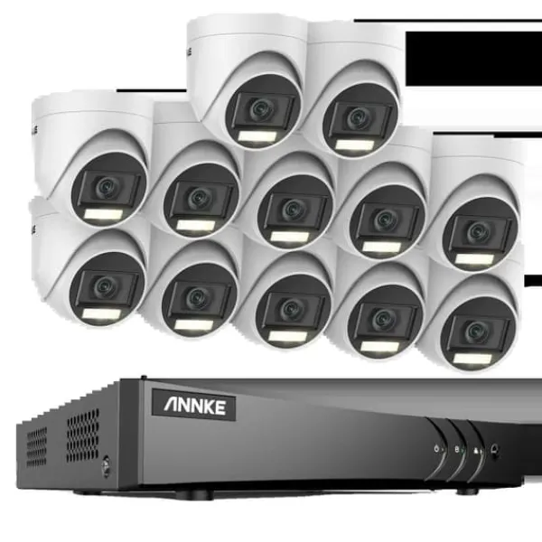 16CH säkerhetskamerasystem, 5MP högupplösning, avancerad rörelsedetektering,16CH 12PCS Kit, Ingen