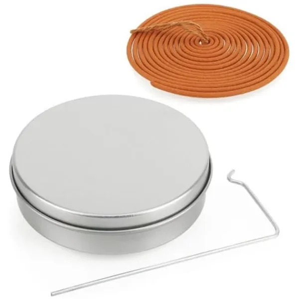 Citronella Rökelse Mot Mygg i Spiral med Stålstöd och Metallåda för Utomhus Trädgård Terrass - Pack med 3
