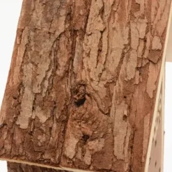 New CKB LTD Naturligt trä Insektshotell för bin Nyckelpiga Butterfly Shelter Bo Trädgård Utomhus Habitat Hem Exteriör 16x9x23cm För Fåglar & Småvilt
