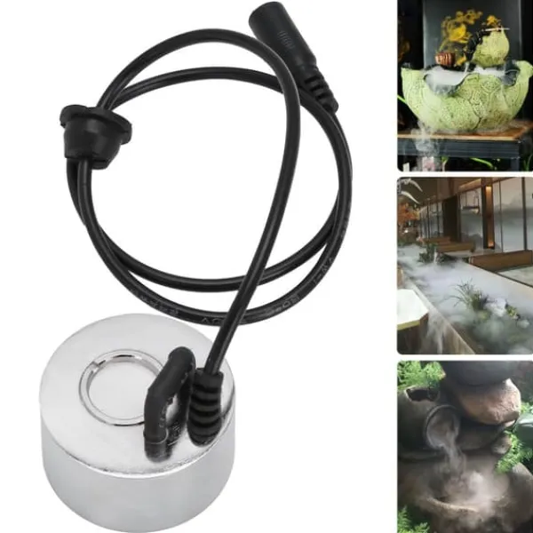 New 60cm Mini Mist Maker utan ljus för vattenfontän, damm, fiskakvarium, skapar atmosfär 24V Fontäner & Dammar