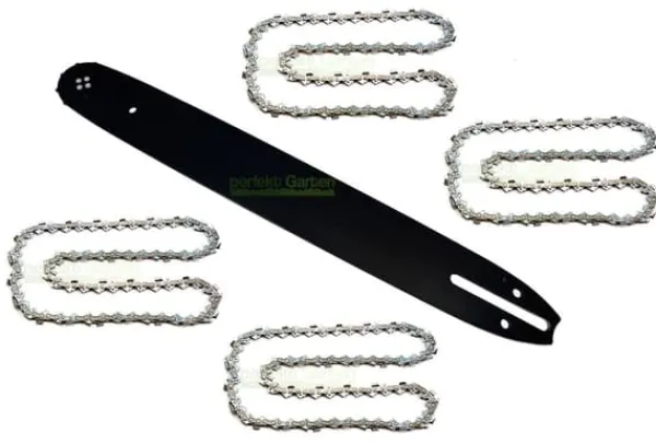 Discount 40cm 1,3mm 3/8" 57 TG svärd + 4X kedja för Scheppach CSP41 / CSP 41 motorsåg Trädgårdsmaskiner