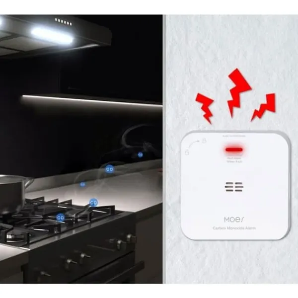 Outlet CO-detektor MOES, Zigbee Rök- & Koloxiddetektorer