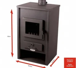 Clearance CV vedspis med vattenmantel - 22 kW - antracit Vedeldade Kaminer