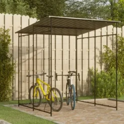vidaXL Cykelskjul 190x190x222 cm stål svart