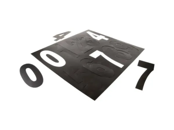 Best Deko Light 930807 Husnummertavle EEK G (A - G) 100 mm Sort Adresskyltar & Husnummer