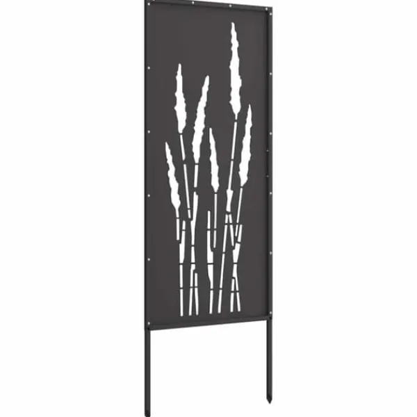 Dekorativ Trädgårdspanel i Kallvalsat Stål | Färg: Svart | Storlek: 50x140 cm