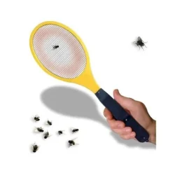 Det mygg-/flugavvisande elektriska racket med ovanlig design för heminredning. Flugsmällor