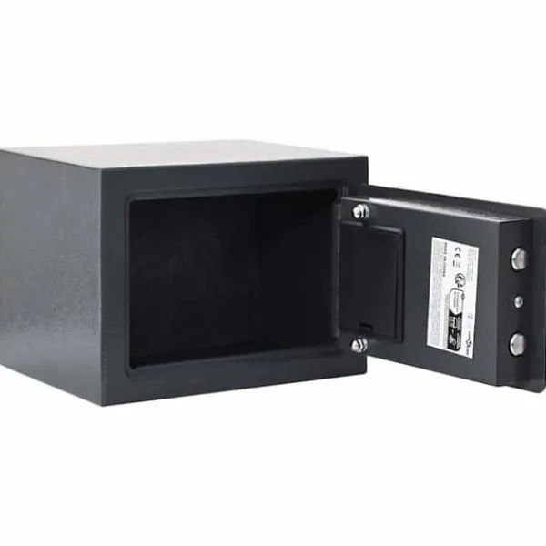 vidaXL Digitalt kassaskåp - - Mörkgrå - 23x17x17 cm - Robusta stålet - Elektronisk lås