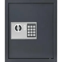 Digitalt Tangentslåssafe i Gunmetal Grå Stål och Krom | Storlek: Medium