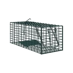 vidaXL Djurfälla i stål - - 31x13x12 cm - Grön - Vädertålig - Korrosionsbeständig