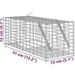vidaXL Djurfälla i stål - - 31x13x12 cm - Grön - Vädertålig - Korrosionsbeständig