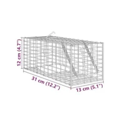 vidaXL Djurfälla i stål - - 31x13x12 cm - Grön - Vädertålig - Korrosionsbeständig