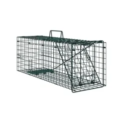 vidaXL Djurfälla i stål - - 61x20x21,5 cm - Grön - Hållbar - Väderbeständig