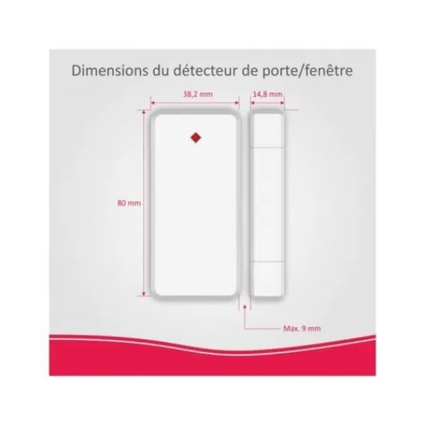 Dörr/fönsterdetektor - ELRO - AS90MA - Inomhus - Trådlös - Batteridriven