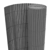 Dubbelsidigt insynsskydd i PVC - Optimalt för trädgård och altan | Färg: Grå | Storlek: 90x500 cm