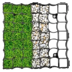 Outlet ECO trädgårdsspaljé, parkering, uppfart, 50x50x3cm, 10 st. GEOKRATA, svart Trädgårdsprydnader