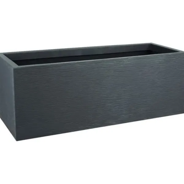 EDA PLASTIQUE Graphit Up Planteringskärl - 57 L - 79.5 x 29.5 x 29.5 cm - Antracitgrå