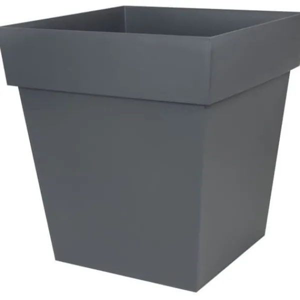 Outlet EDA Toscana fyrkantig kruka - 50 cm - 87 L - Antracitgrå Krukor & Växtbehållare