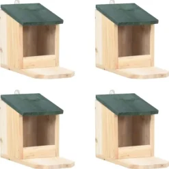 vidaXL Ekorrholk 4 st granträ