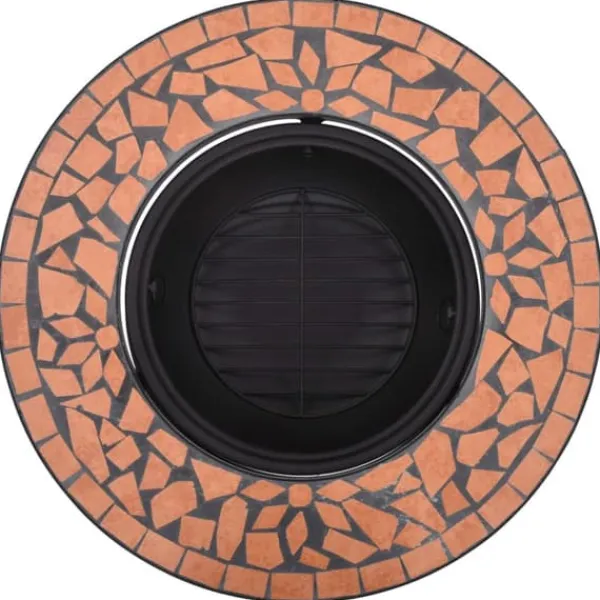 Eldfat med mosaik terrakotta 68cm keramik - Eldgrop - Eldgropar - Home & Living