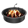 Eldring med BBQ Fire Ring, 35 tum, yttre stål, DIY lägereldsbrasa