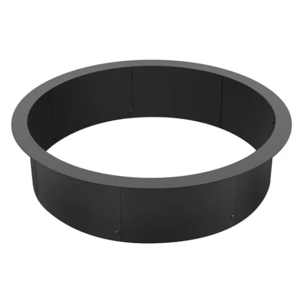 Eldring Rund 35 Tum Yttre Stålfoder DIY Campfire Ring Eldplats