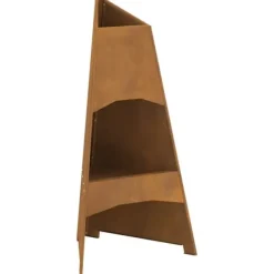 vidaXL Eldstad Brun 50 x 50 x 95 cm Stål