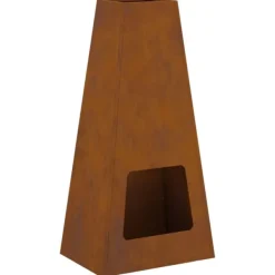 vidaXL Eldstad Brun 50 x 35 x 100 cm Väderbeständig stål