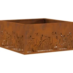 vidaXL Eldstad Brun 60 x 60 x 30 cm Väderbeständig stål