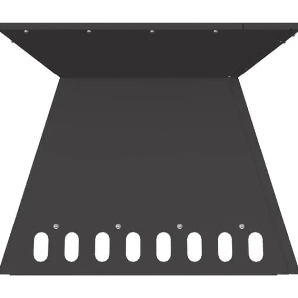 Eldstad i svart stål med industriell design | Storlek: 48x48x40 cm