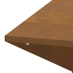 Eldstad i väderbeständigt stål - Rustik eldgrop för utomhusbruk | Storlek: 60x60x50 cm | Färg: Vittrad
