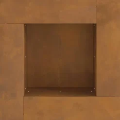 New Eldstad i väderbeständigt stål - Fyrkantig utomhuslösning | Storlek: 60x60x30 cm | Färg: Grafit Öppna Spisar