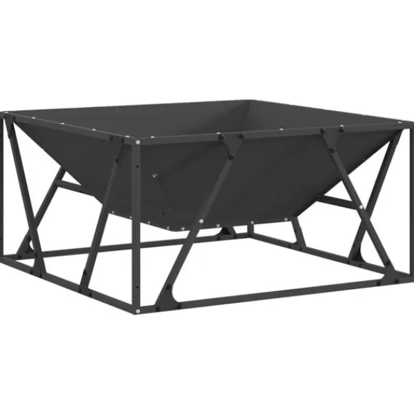 Sale Eldstad Svart 80 x 80 x 40 cm Stål Öppna Spisar